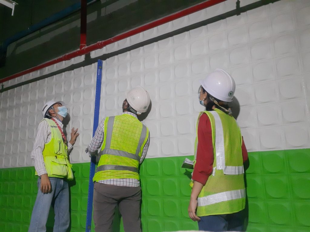 checking-the-pvc-drainboard-installation-at-basement